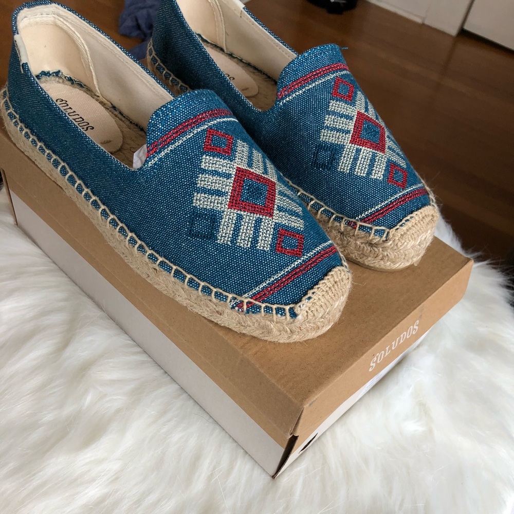 Soludos Aztec Platform Espadrilles 7.5